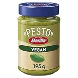 Barilla Pesto Basilico Vegan 12x195g | Glutenfreie Italienische Pasta-Sauce mit Basilikum und Cashewnüssen, vegetarische Nudel-Soße, grünes Pesto