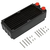 Diderpc Wasserkühlung Kitpc Wasserkühlerwaterkühlsysteme B -Wärme EER, Kühlung Doppelschichten 8 Rohre G1/4 -Gewinde Doppelventilator Wasserkühler mit SOR Gravur Hine Drucker