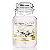 Yankee Candle Duftkerze im Glas (groß) | Vanilla | Kerze mit langer Brenndauer bis zu 150 Stunden | Perfekte Geschenke für Frauen