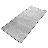 Toyvian Outdoor Picknickmatte 90x200cm 7mm Dicke Camping und Strandmatte aus Laminiertem Folienmaterial mit Tragetasche Vielseitige Zelt und Schlafmatte für Garten Park