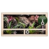 REPITERRA Terrarium für Reptilien & Amphibien, Holzterrarium mit Seitenbelüftung 100x40x40cm