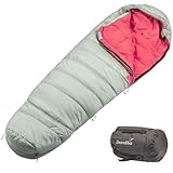 Skandika Schlafsack Gjora Junior | Mumienschlafsack für Kinder, 3-4 Jahreszeiten, Nylon-Ripstop, kompakt, mitwachsend, Packsack| Outdoor und Indoor Kinderschlafsack, Camping, Wandern