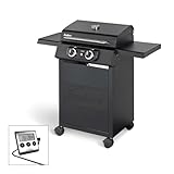 Enders Elektrogrill eCrave 2 inkl. Fleischthermometer, Grillwagen mit Grillhaube, Warmhalterost, Seitenablage, Elektro Grill