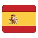 Mauspads Spanisch Spanien Flagge Emblem Grafik Symbol Mousepad für Laptop, Desktop-Computer Zubehör Mini Office Supplies Mausmatten