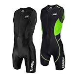 ZAOSU Herren Trisuit Z-Revolution | Triathlonanzug Einteiler mit leichtem Sitzpolster für den Wettkampf und das Training, Farbe:schwarz, Größe:XL