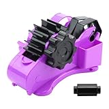 Geroosaty Halbautomatischer Tisch-Klebebandabroller Halbautomatischer Klebebandabroller Ein-Aus Manuell für Washi-Transparent-KlebebäNder Violett