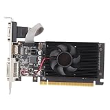 GT610 2 GB Grafikkarte, GT 610 2G DDR3 64 Bit, Desktop-Grafikkarte für Unternehmen, Büro, PCI E 1,1 X 16, DVI, VGA, HDMIs, PC-Grafikkarte, Einzelner Lüfter