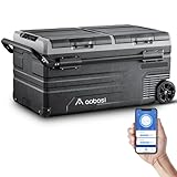 AAOBOSI Kompressor Kühlbox, Kühlbox Auto Mit WiFi-APP-Steuerung, 12/24V und 100-240V Kühlbox Elektrisch, bis -20 °C für Auto, LKW, Boot, Reisemobil, Camping