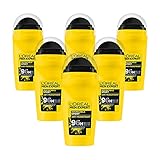 L'Oréal Men Expert Kompaktes Deo für Männer, Langanhaltender Deoroller gegen Schweiß mit 96 Stunden Wirkung, Invincible Sport, 6 x 50 ml
