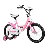 TESUGN Kinderfahrrad, 16 Zoll Jungen Mädchen Fahrrad ab 4-8 Jahre Kinder Laufrad Jungenfahrrad Mädchenfahrrad mit Abnehmbare Stützräder Radfahren