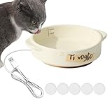 Çiotola für beheiztes Wasser für Hunde – Heiznapf für Haustiere aus Keramik, Spender mit konstanter Temperatur, automatische Trinkstation | Feuchtigkeitsversorgung für Innen- und Außenbereich