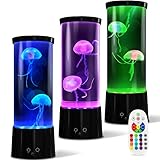 AONESY LED Quallen Lampe 17 Farben, Lavalampe Aquarium Auallen Jellyfish Lampe Kinder,Lavalampe Aquarium Deko Stimmungslicht mit Fernsteuerung