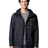 Columbia Herren Pouring Adventure Jacket Wasserdichte Regenjacke, Schwarz, L EU