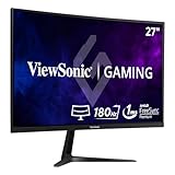 Viewsonic VX2718-2KPC-MHD 68,6 cm (27 Zoll) Curved Gaming Monitor (WQHD, Adaptive Sync, 1 ms, 165 Hz, HDMI, DP, geringer Input Lag, Lautsprecher) Schwarz - PS5/Xbox Konsole ready