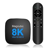 Android TV Box 13.0 unterstützt 8K 2GB RAM 16GB Smart TV Box mit WiFi 5 2.4G 5.0GHz RK3528 Chipsatz BT5.0 3D HDR10 USB 3.0 Android Box mit Sprachfernbedienung