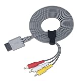 RUITROLIKER AV Kabel 10ft/3m TV Verbundkabel Retro 3 RCA Verlängerungskabel mit Wickler für Wii Wii U Konsole