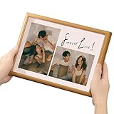 Personalisierter Bilderrahmen, personalisierbar, 2 Bilder, Gedenkgeschenk für Familie, Mutter, Vater, Kinder, Ehefrau, Liebhaber, 31,8 x 23,9 cm