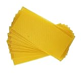 EASONGEE 100% reines Bienenwachs-Blatt für die Kerzenherstellung, 10 Stück, 90 mm x 130 mm, natürliche Wachs-Blätter, einfache DIY-Kerzen-Herstellung für Erwachsene und Kinder