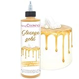 ScrapCooking - Drip Cake Glasur Gold 140g - Kuchenglasur Schnelltrocknend - Deko für Torten, Kuchen, Kekse, Pop, Dripcake, Plätzchen, Donut - Metallic-Effekt Glitzer - 4711