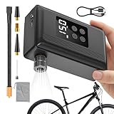 Luftpumpe für Fahrrad | Kleine automatische Abschaltung mit LED, elektrische Ballpumpe, kleine Luftpumpe, für Straße, Mountainbike, Ball, Pool, Spielzeug, Haus, Camping im Freien