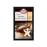 RUF Bourbon Vanille Zucker, zum aromatisieren von Schlagsahne, Gebäck, Cremefüllungen, Obstalat und Quarkspeisen, glutenfrei und vegan, 3x8g