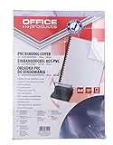 OFFICE PRODUCTS 20221515-90 Deckblätter Einbanddeckel zum Binden/ 100 Stück/Transparent PVC/Klarsichtfolie/DIN A4 / Stärke 150 Mikron/für Plastikbindung und Drahtbindung