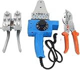 Schweißgerät, Schmelzschweißgerät für Keilriemen und Kunststoffstreifen, 300℃ - Inklusive Schere und Halterung