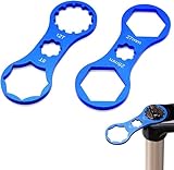 KEWAYO 2 STÜCKE Fahrrad Vordergabel Reparatur Werkzeug für SR Suntour XCR/XCM/XCT/RST MTB Fahrrad Vordergabelkappe zum Entfernen und Installieren eines Schraubenschlüssels