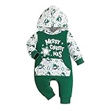 Cokbyavla Bastelset Weihnachten Kinder,Baby Strampler Neugeborene Mädchen Weihnachtsmann Kinder Bodysuit Weihnachten Kostüm Rentier Kinder Strampler Für Baby-Mädchen Babykleidung Jungen 0-6 Monate We