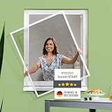 empasa Insektenschutz Fliegengitter Fenster START Fliegenschutz Alurahmen Mückengitter in weiß, braun oder anthrazit als Selbstbausatz