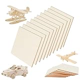 10PCS Bastelholz Holzplatte,Bastelholzplatten,Lindenholz,Bastel Holzplatte,Holzplatten zum Basteln Sperrholz 3mm,Holzplatten zum Basteln Sperrholzplatten Balsaholz,für DIY Modell,KunstHandwerk,Gemälde