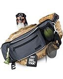 ZAUBERPFOTE Gassi Tasche 'Atlas' - Premium Leckerlitasche für Hunde - Inkl. YKK® Zipper & Leinenhalterung - Bauchtasche für Hundezubehör - Für Gassi, Wanderungen & Hunde Training