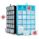 SilverRack Silikon Eiswürfelform [2er Set] - Silikon Eiswürfelformen für 2 x 24 Eiswürfel 25mm - Ice Cube Tray Eiswürfel Form BPA Frei für Whisky Cocktails Saft