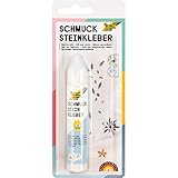 folia 12030 - Schmucksteinkleber, 30 g, lösungsmittelfrei, transparent trocknend - für punktgenaues Kleben von Schmucksteinen und -perlen