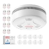 X-Sense Rauchmelder mit 10 Jahre Batterie und Magnethalterung, Feuermelder, TÜV Rheinland-Zertifiziert, mit Stummschalt- und Selbsttest-Funktion, SD11, 10er Set