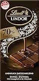 Lindt Schokolade LINDOR 70% Kakao, Promotion | 100 g Tafel | Edelbitter-Schokolade mit einer unendlich zartschmelzenden Füllung | Schokoladentafel | Schokoladengeschenk