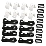 DECOMELODY Solarfolie Aufrollvorrichtung Zubehör Poolabdeckung Haltebänder und Klebepads für Schwimmbecken Solarabdeckplane Winterfest und Sicher