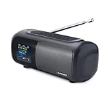 Blaupunkt BTR 100 – Tragbares Bluetooth Radio mit DAB+, UKW & Farbdisplay – Kabelloser Lautsprecher mit 6 W RMS, IPX6 Wasserschutz & 30 Speicherplätzen – Kompakt & Akku-betrieben