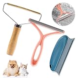 Fusselentferner 3 Stück Tierhaarentferner Katzenhaarentferner Fusselbürste Kleiderbürste für Teppich Kleidung Sofa Gewebte Mäntel Hundehaare Katzenhaare Bett