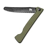 ODENWOLF W-PICNIC - Brotmesser Wellenschliff als Folding Knife - Sägemesser auch geeignet als Jausenmesser oder Brötchenmesser - Scharfes Outdoor Wellenmesser klappbar verwendbar als Picnic Messer