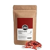 Spicy Welt Bird’s Eye Chili Ganz (250g) – Ganze Getrocknete Chilischoten für Currys, Marinaden & Saucen | Aromatisch-Scharfer Geschmack | 100% Naturrein, Ohne Zusätze