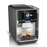Siemens Kaffeevollautomat EQ700 classic, großes farbiges TFT-Display, 36 Heiß- und Kaltgetränke, Cold Brew, 10 Favoriten, 2-Tassen-Funktion, Steuerung per App, autom. Reinigungsystem, Silber, TP715E17