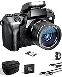 SWE Digitalkamera 4K 64MP Digital Kamera Fotokamera mit 4.0' Touchscreen, Autofokus WiFi Kompaktkamera 16X Digitalzoom Fotoapparat Camera für Einsteiger Jugendliche mit 32G Karte, 3000mAh Akku, Tasche