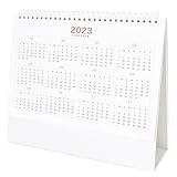TEHAUX 2023 Led Groß Schreibtischkalender Schreibwaren Wohnkultur Tischplatte Empfindlich Stehen Süßes Bürodekor Monatlich Weiß Aufstellbare Tischkalender Neujahrsgeschenk Papier