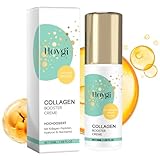 Collagen Booster Creme 50ml,Hyaluron Performance Creme mit Hyaluronsäure,Peptiden & Vitamin,Tages Nachtcreme Frauen Männer,Gesichtscreme gegen Falten,für Gesicht,Hals,Dekolleté,Augen