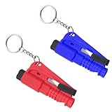 2pcs Car Escape Tool mit Clip Car Safety Keychain: 2 in 1 Seatbelt Cutter und Window Breaker, Car Safety Hammer, Seatbelt Cutter, Emergency Hammer mit Seatbelt Cutter, Escape Tool für Autos, Busse