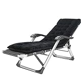 Übergroßer Schwerelosigkeitsstuhl, XL-Terrassenliege, gepolsterter Klappstuhl, extra breite Chaiselongue für den Außenbereich, Hof, Pool-Stütze, gepolsterte Sitzfläche und Rückenlehne (Farbe