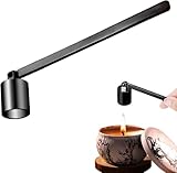 Esteopt Kerzenlöscher, Dochtlöscher, Zubehör mit langem Griff, Edelstahl, für die meisten Kerzen (Black)