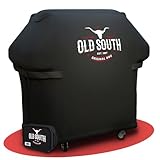 Old South - Grillabdeckung Wetterfest - Grill Abdeckhaube für Weber, Napoleon, Brinkmann, Char Broil Gasgrill - BBQ Cover Schwarz (135 x 70 x 115 cm)