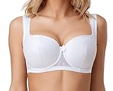 WWOH (518 85 D Weiß Balconett BH für Damen Halbschale Push up Bügel